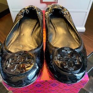 Tory Burch Black Patent Ballerinas women’s size 11